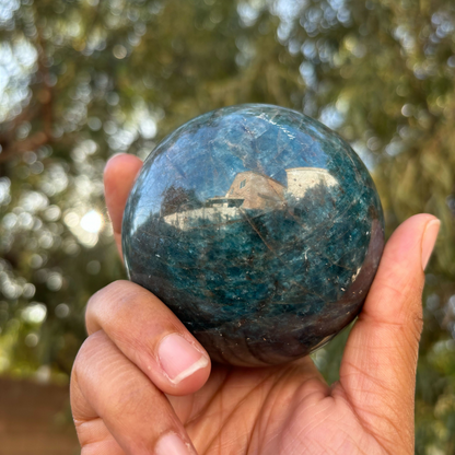 Blue Apatite Sphere