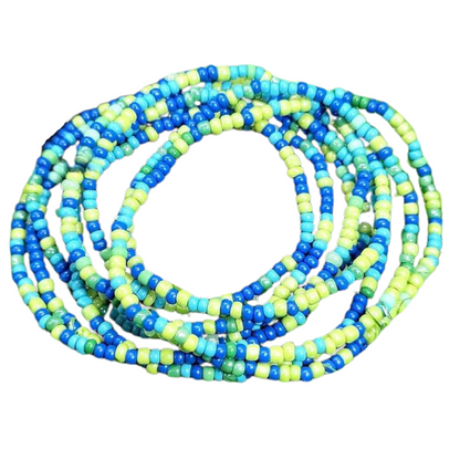 Water Blue + Green Mix Waist Beads