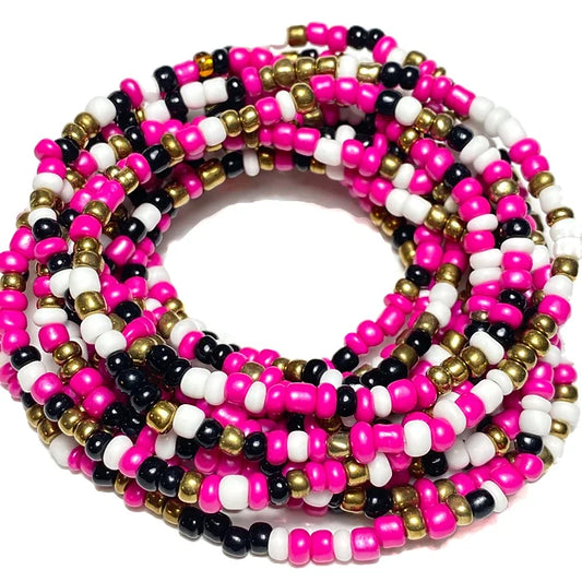 Pink Blaze Fusion Waist Beads