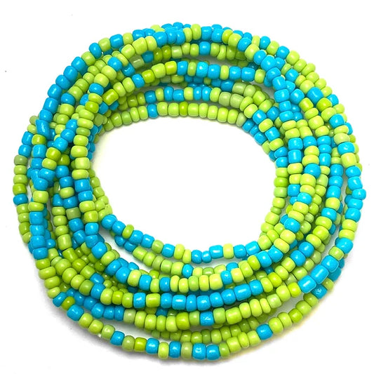 Teal Twist Waist Beads