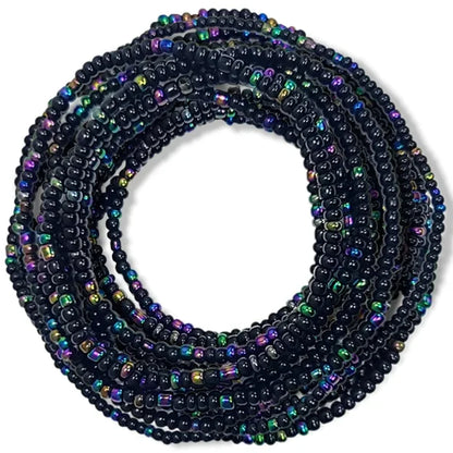 Universally Yours Black + Iridescent Waist Beads