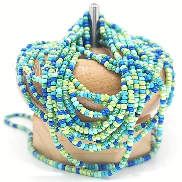 Water Blue + Green Mix Waist Beads