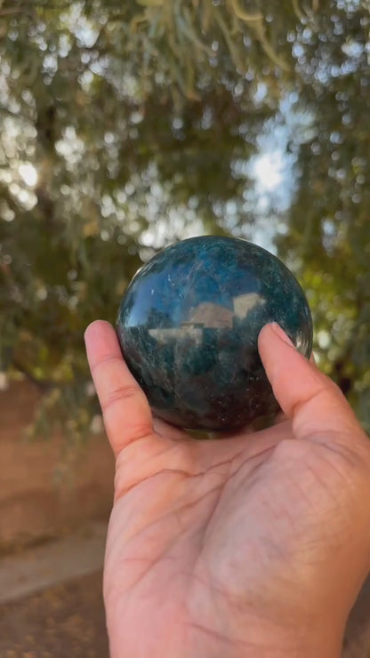 Blue Apatite Sphere