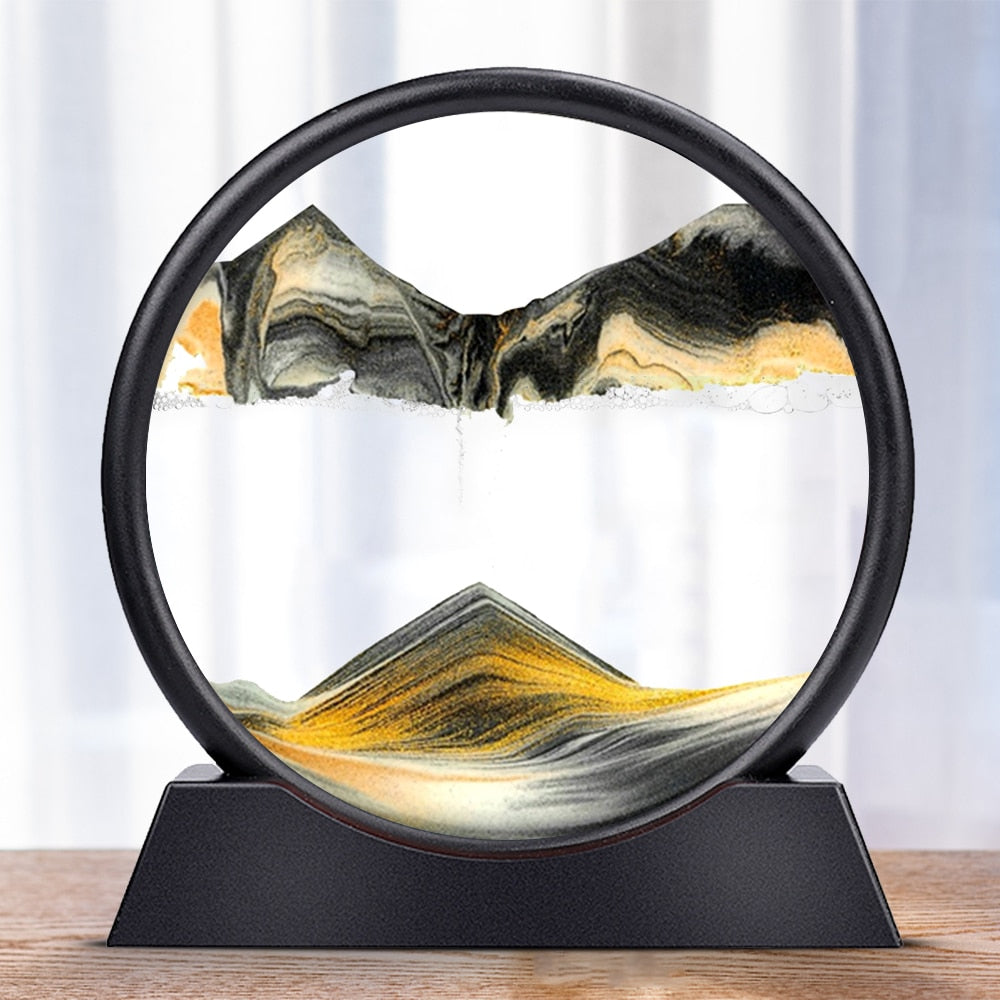 3D Moving Sand Art Round Frame