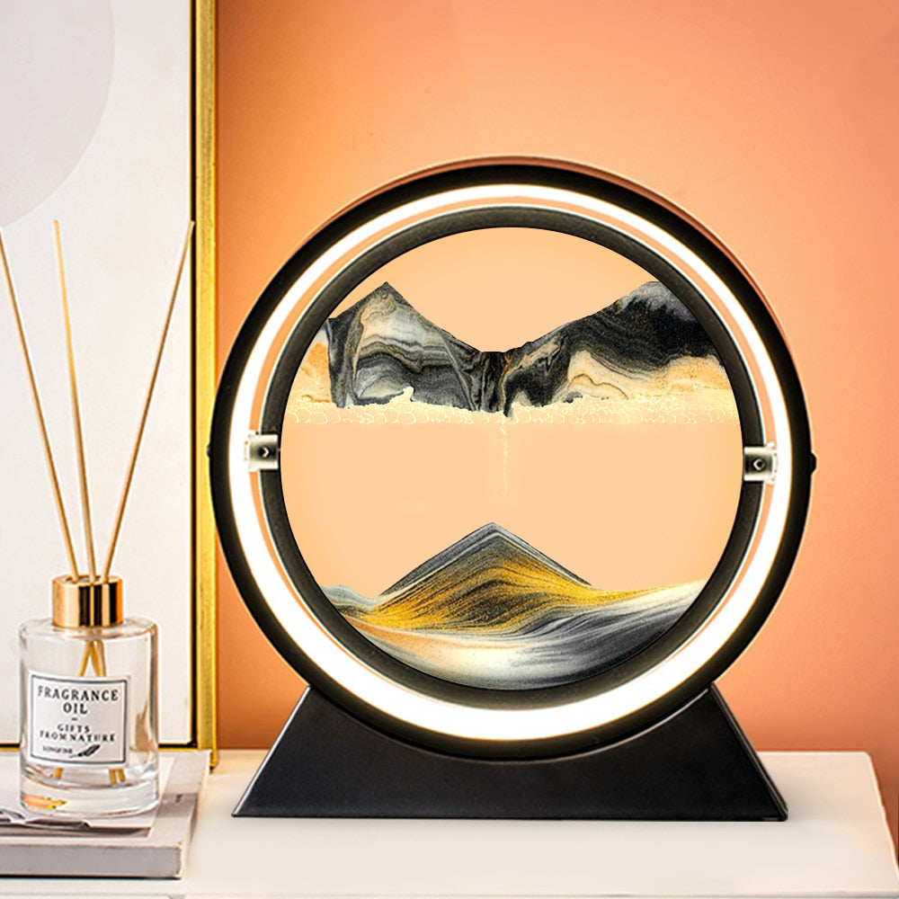 3D Moving Sand Art Round Frame