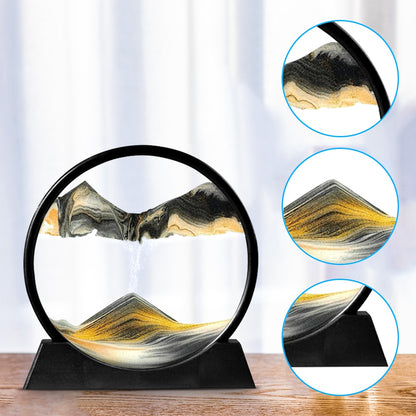 3D Moving Sand Art Round Frame